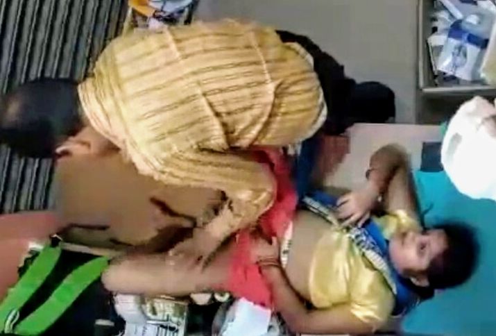 Indian doctor fingering in her pussy while treating her