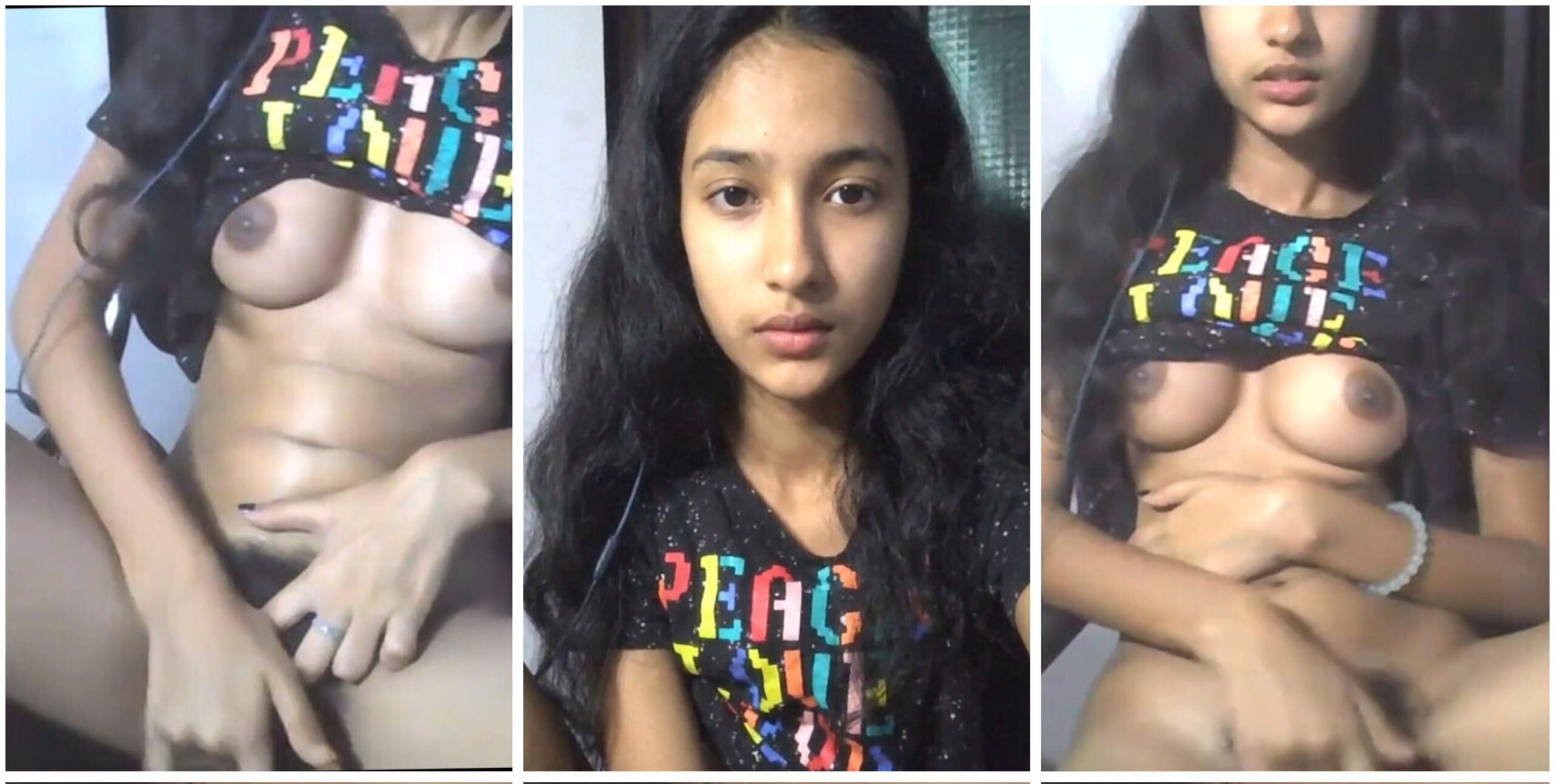 DESI GIRL SQUEEZING BOOBS FINGERING HER JUICY PUSSY SHOWING TO BF ON VC