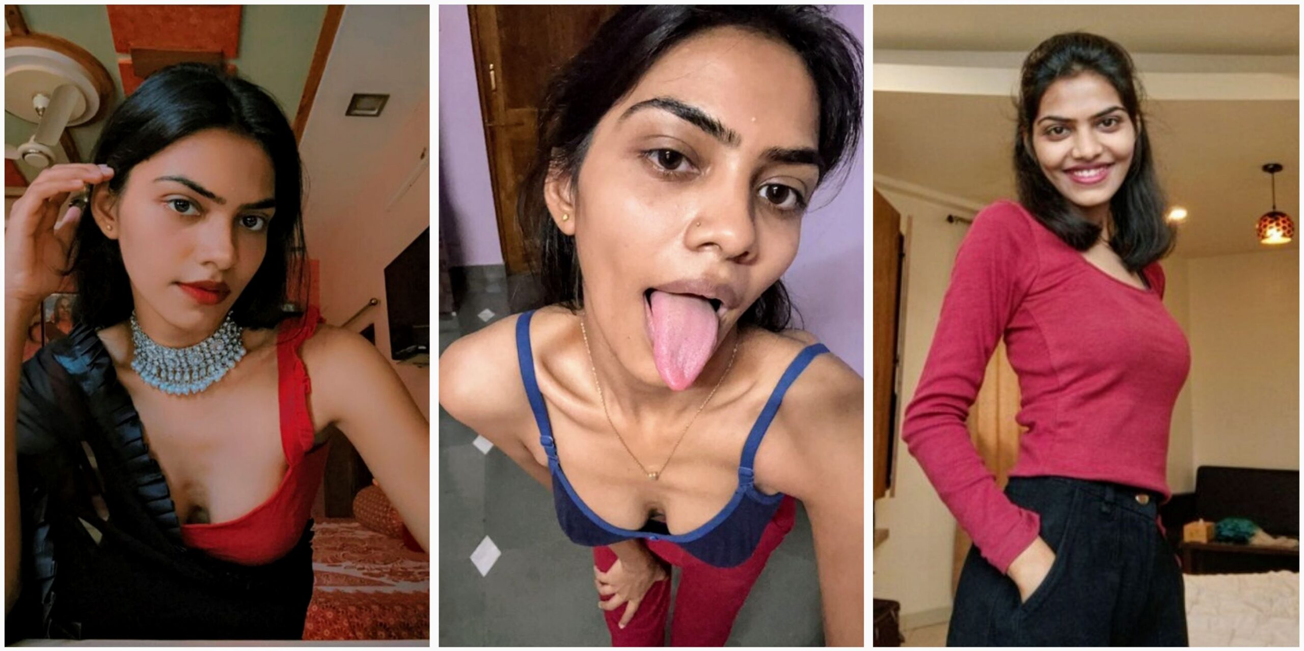Mmsgram Horny Slim girl Teasing Showing Pressing Boobs and ass closeup