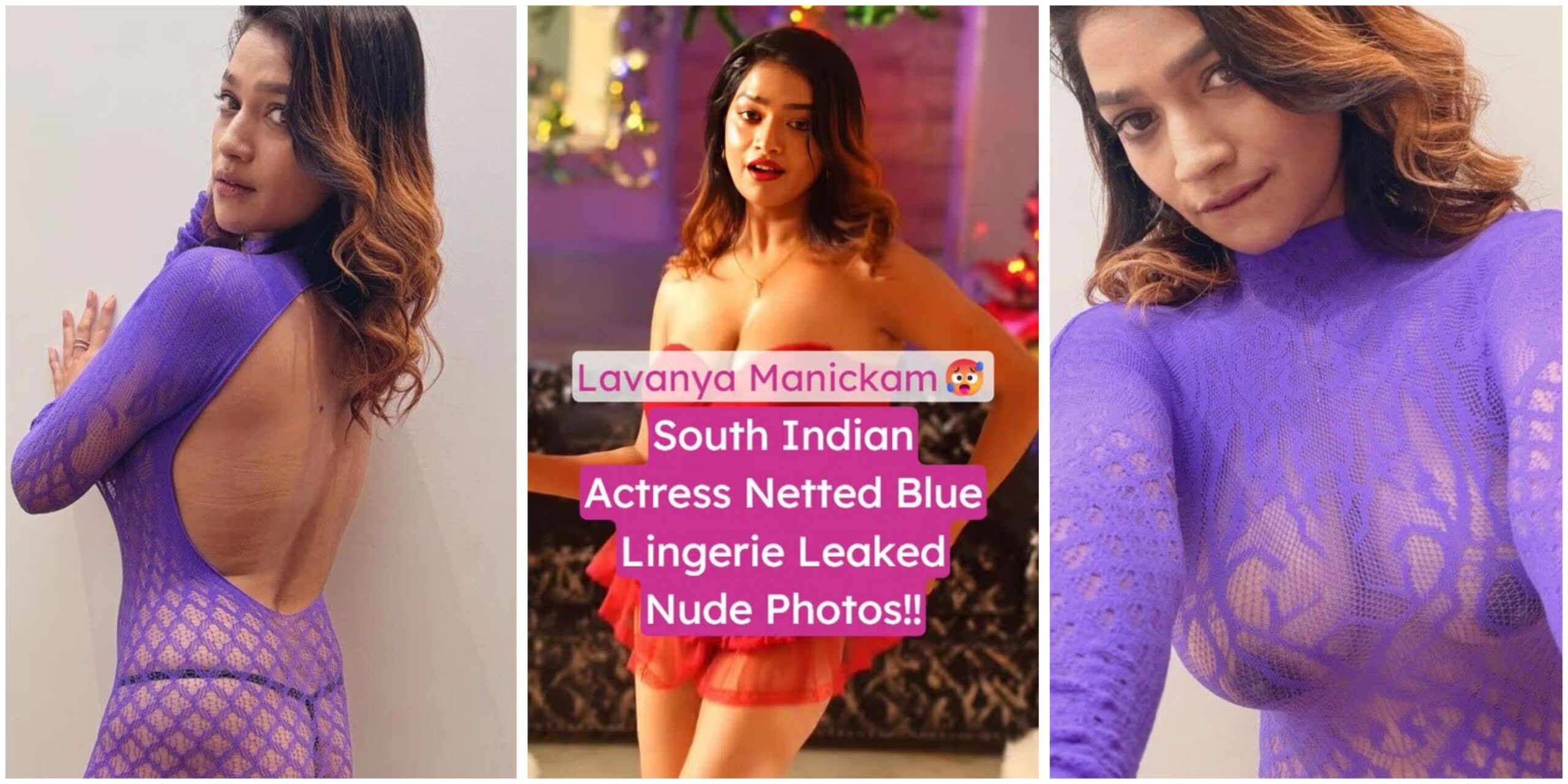South Indian Actress Lavanya Manickam Leaked Nude Pics Through Boobs closeup