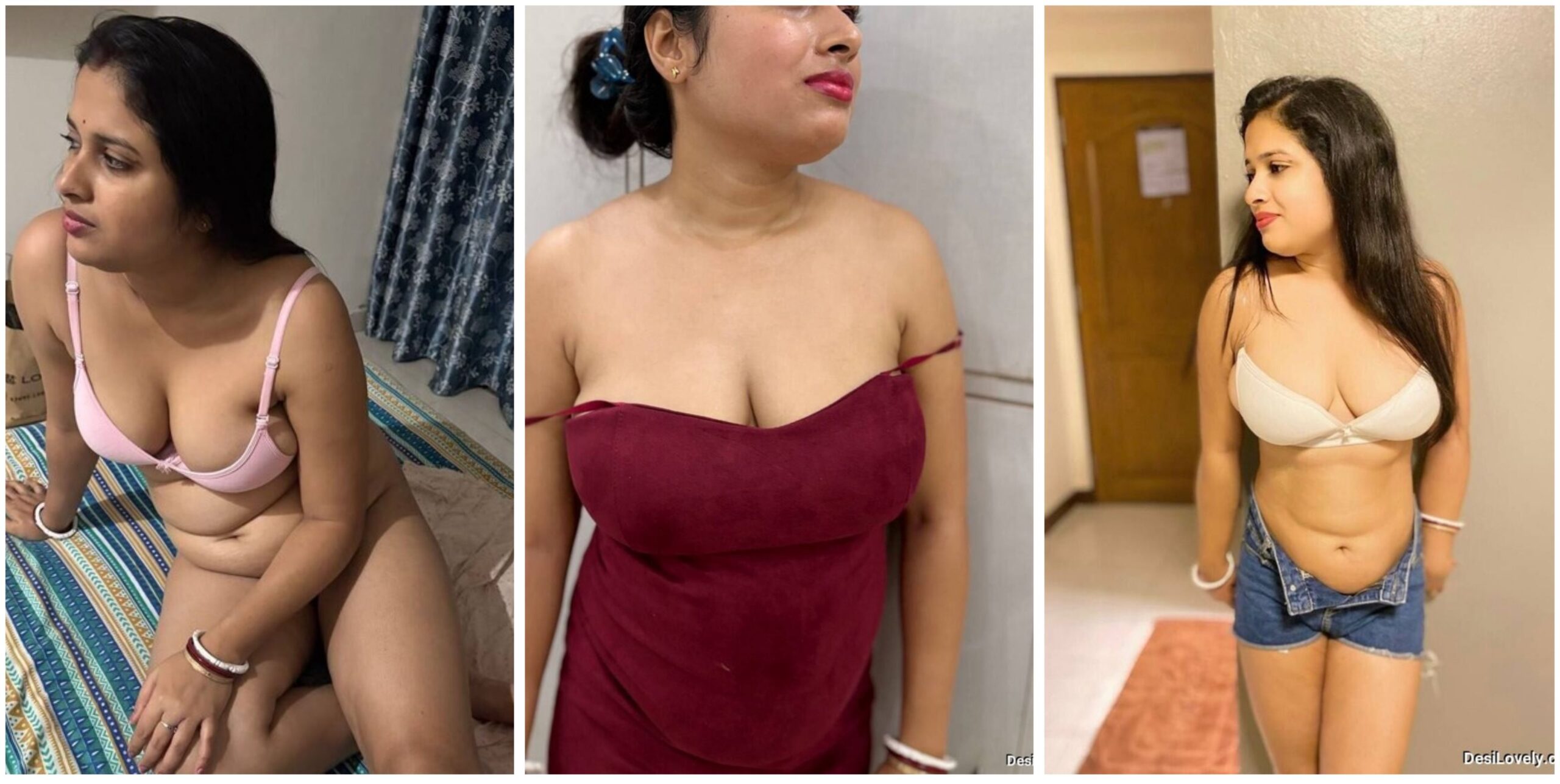 Hot desi wife slapping on her ass closeup