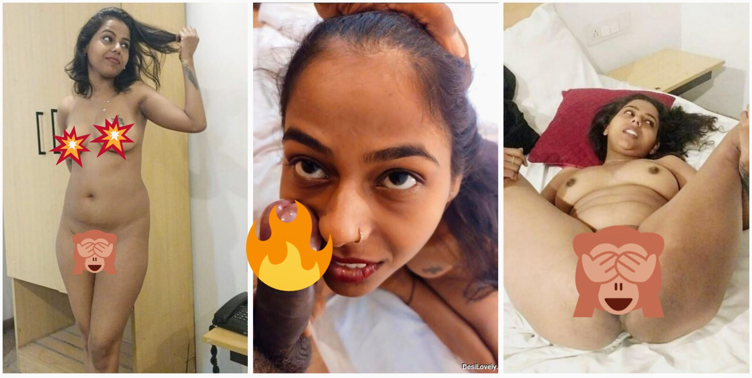 Horny Indian Wife showing her boobs and ass giving blowjob to husband