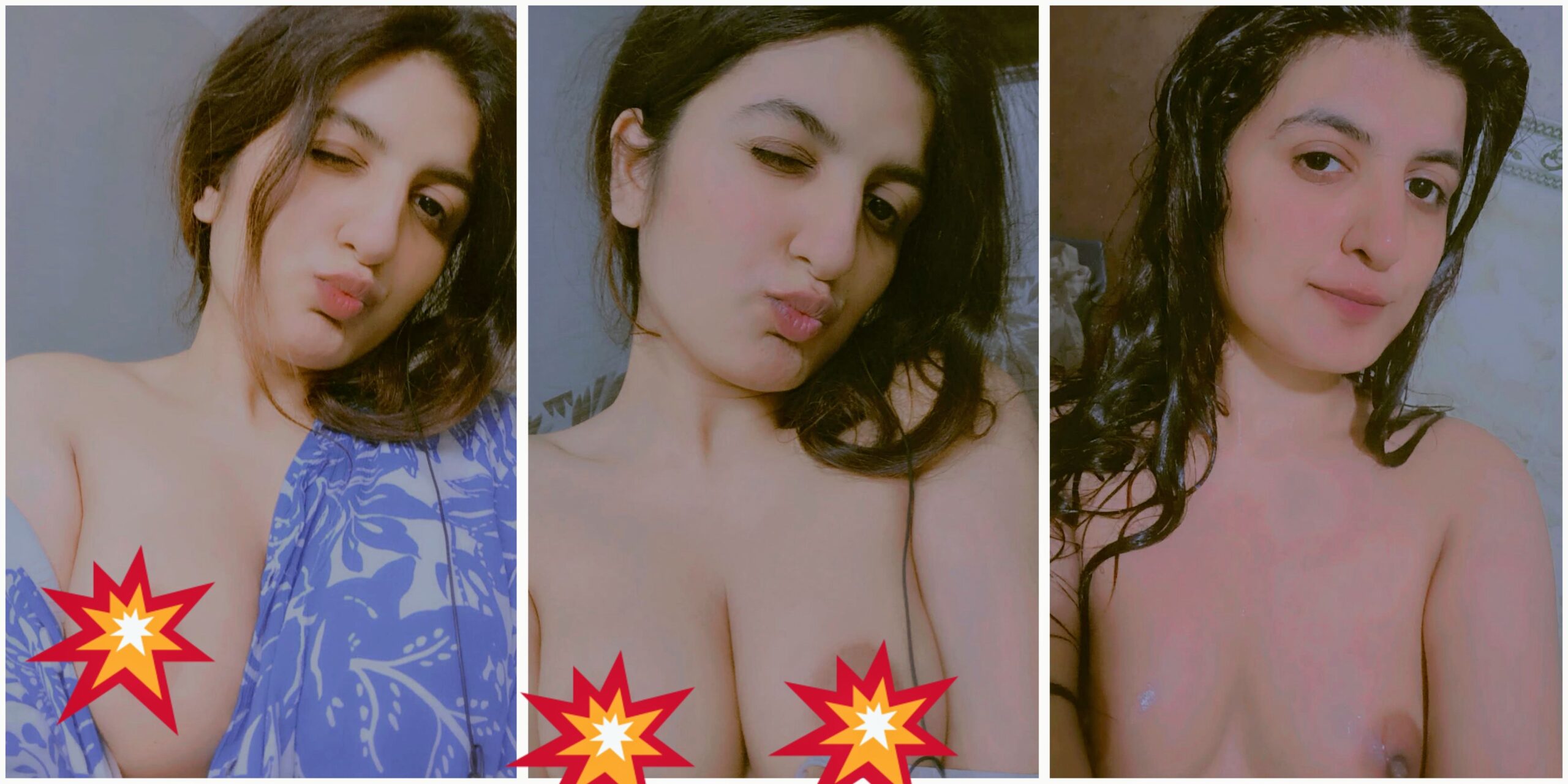 Cute paki girlfriend showing her boobs