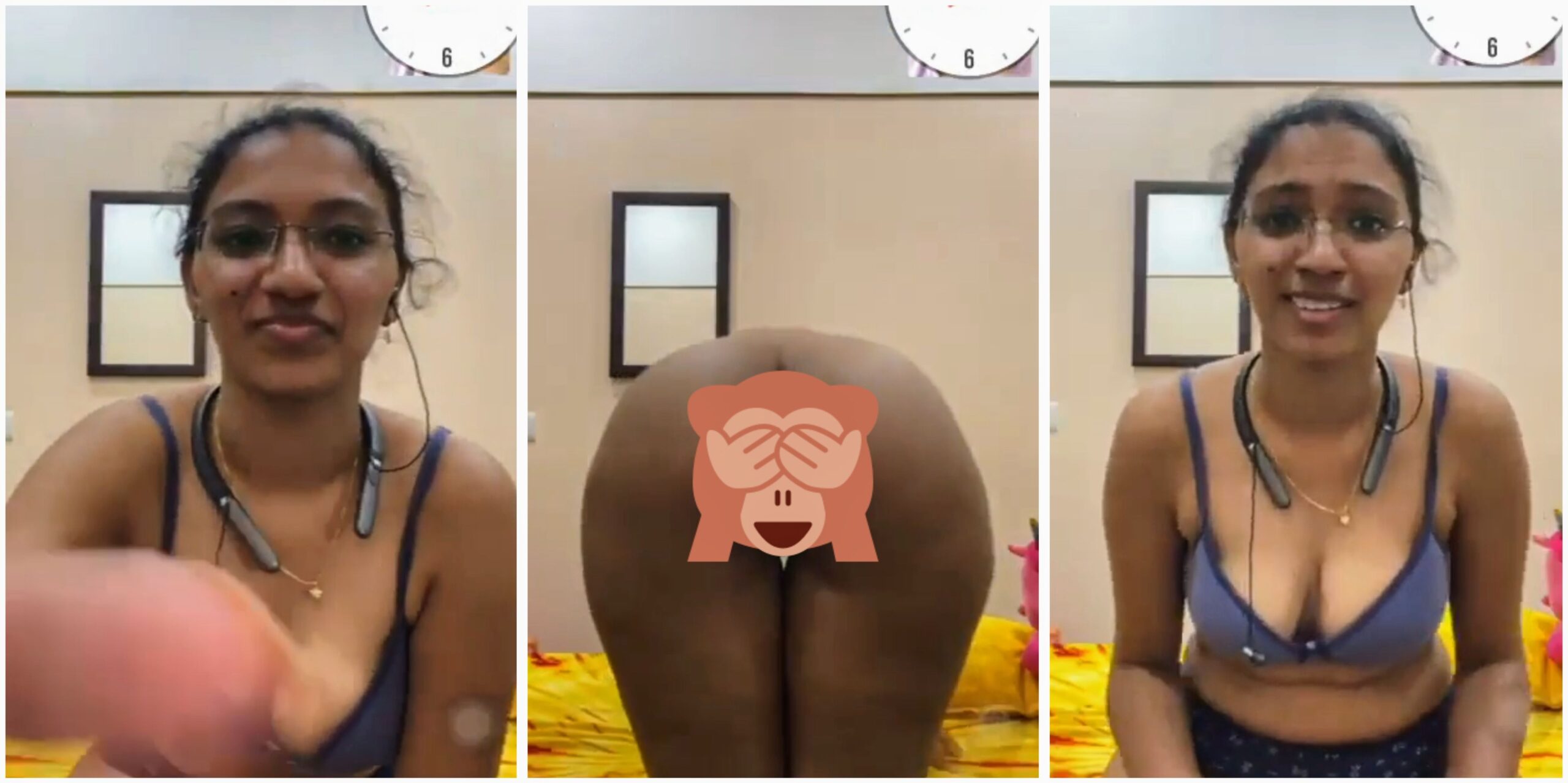 Horney tamil girl flashing her ass closeup
