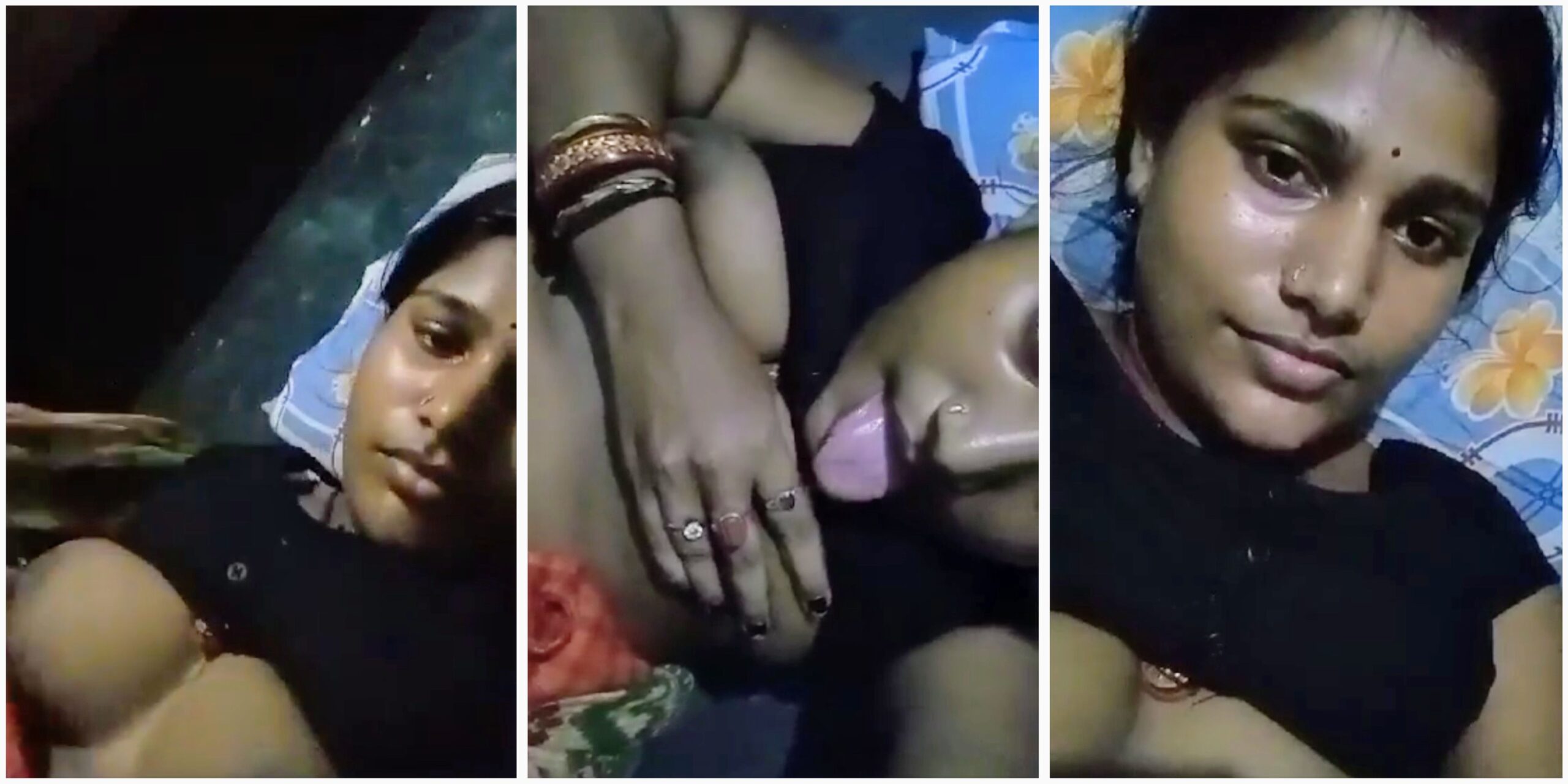 Desi dehati bhabi fingering licking her boobs