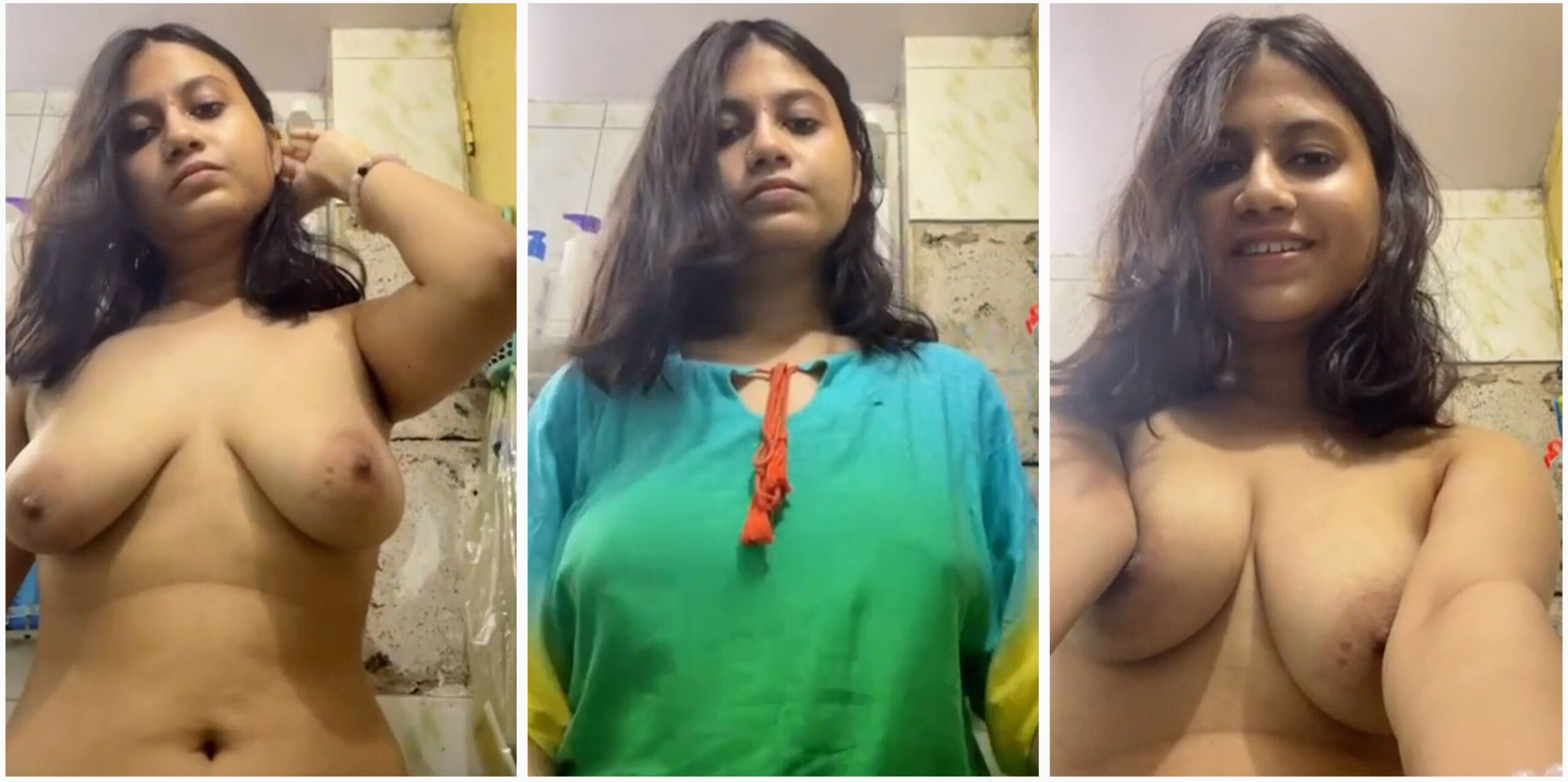 Bengali horney babe rubbing her boobs
