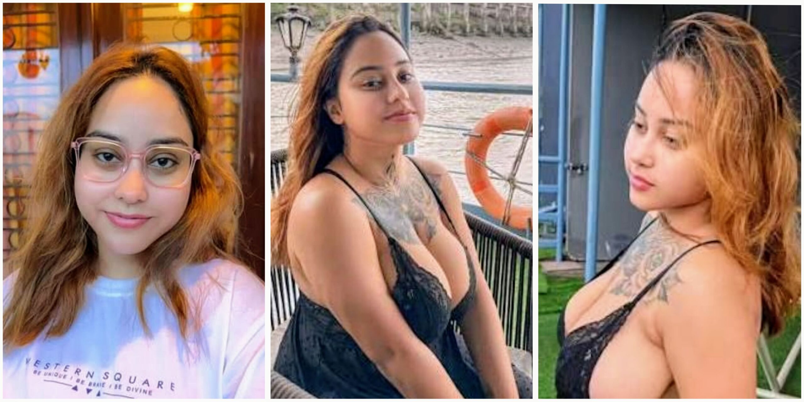 Desi Model Shinjini Chakrabarty Pressing Her Huge Boobs