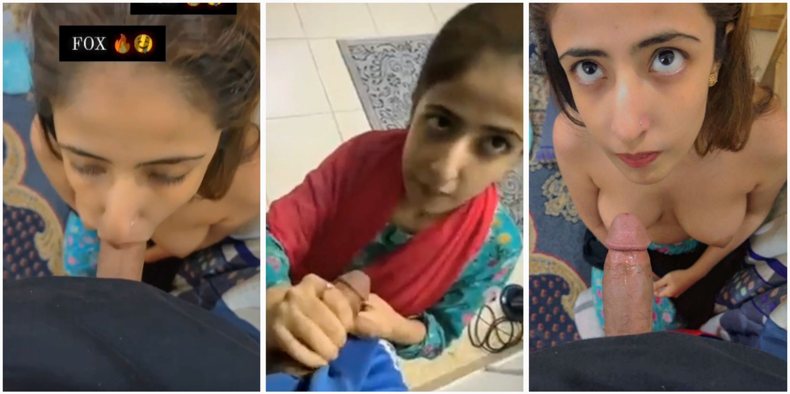 Hot desi wife giving blowjob
