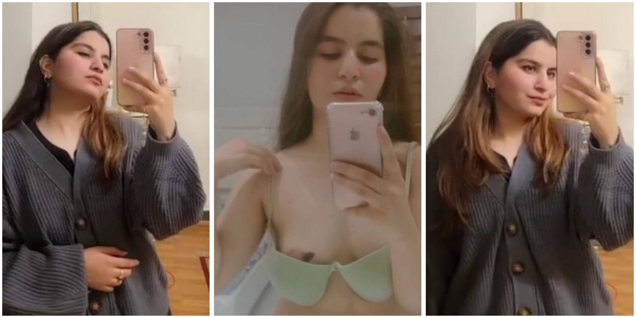 Sexy figure girlfriend showing her boobs leaked snaps
